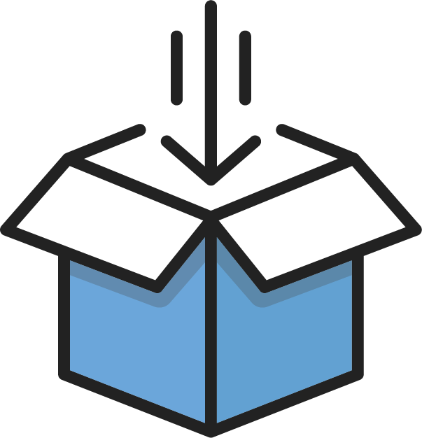 Illustration of a package containing cell phones.