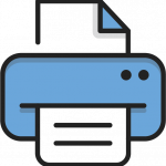 Button for printing a shipping label